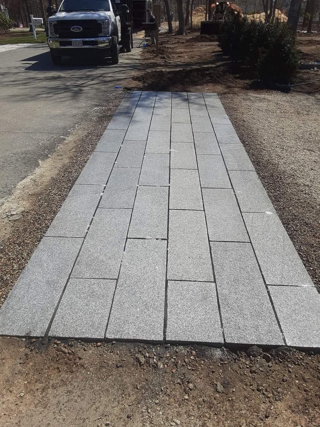 Granite Driveway Entry Installation image