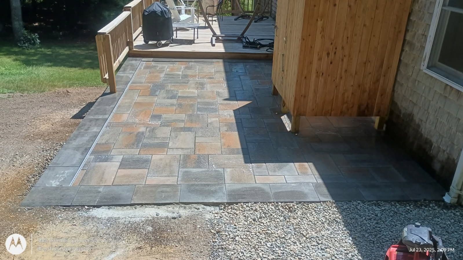 Stunning Interlocking Tile Patio Enhancement image